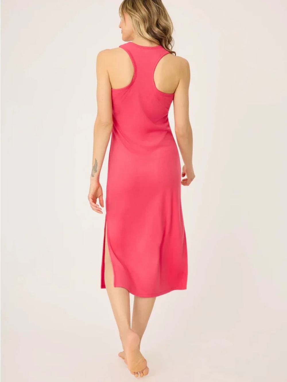 PJ Salvage Coral Pink Racerback Midi Dress